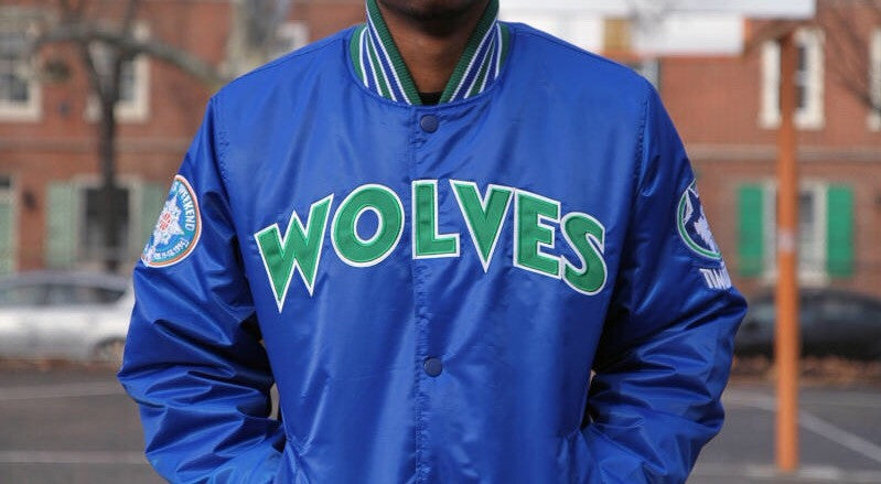 MINNESOTA T-WOLVES SLAM DUNK SATIN JACKET (J.R. RIDER) – CortVision MINNESOTA T-WOLVES SLAM DUNK SATIN JACKET (J.R. RIDER) – CortVision